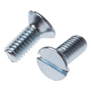 RS PRO Slot Countersunk Steel Machine Screw 10 mm M4 908-7403