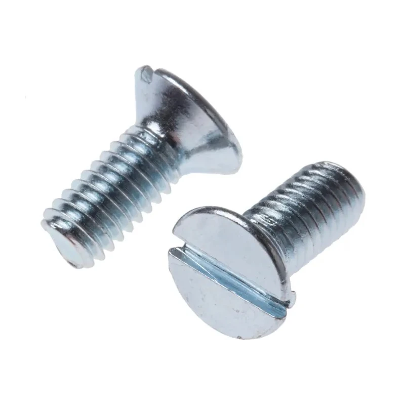 RS PRO Slot Countersunk Steel Machine Screw 10 mm M4 908-7403