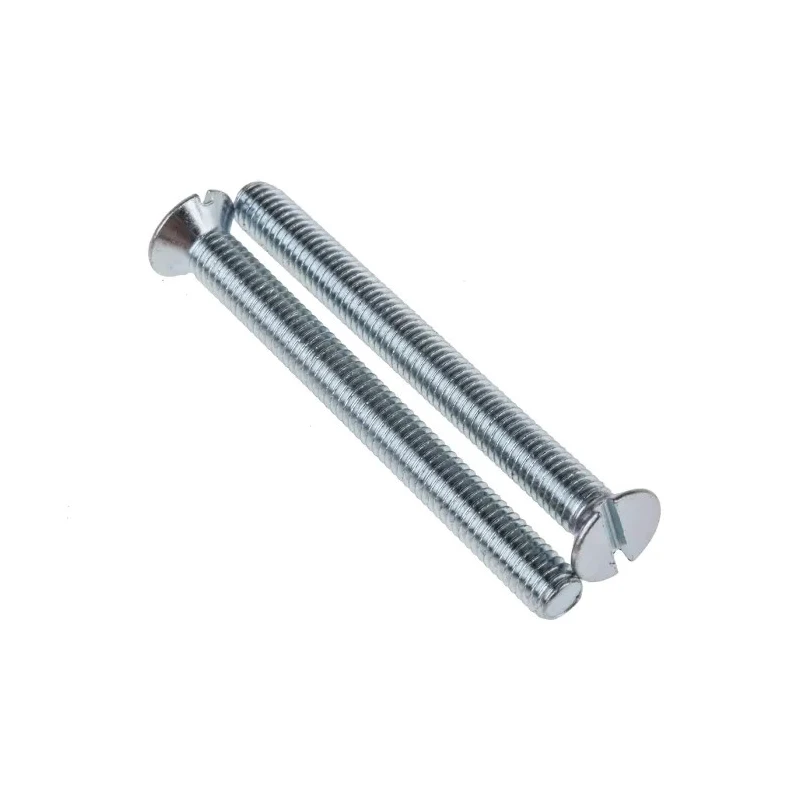 RS PRO Slot Countersunk Steel Machine Screw M5 50 mm Length Passivated Zinc Plated 908-7438