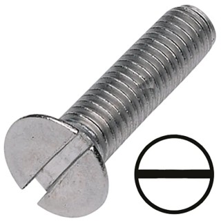 RS PRO Slot Countersunk Steel Machine Screw M6 Thread Size 60 mm Length 908-7441