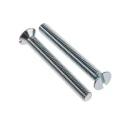 RS PRO Slot Countersunk Steel Machine Screw M6 Thread 50 mm Length Passivated Zinc Plated 908-7447