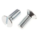 RS PRO Slot Countersunk Steel Machine Screw M8 20 mm Passivated Zinc Plated 908-7450