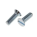 RS PRO Slot Countersunk Steel Machine Screw M8 25 mm Passivated Zinc Plated 908-7453