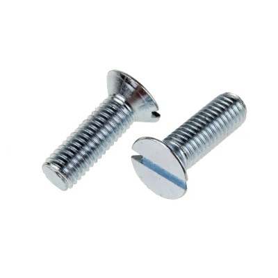 RS PRO Slot Countersunk Steel Machine Screw M8 25 mm Passivated Zinc Plated 908-7453