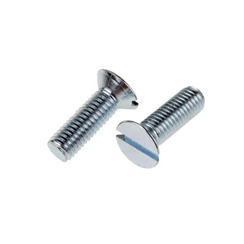 RS PRO Slot Countersunk Steel Machine Screw M8 25 mm Passivated Zinc Plated 908-7453