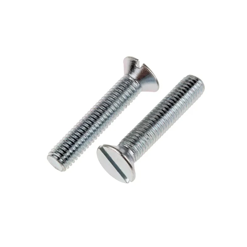 RS PRO Slot Countersunk Steel Machine Screw M8 40 mm Passivated Zinc Plated Steel 908-7466