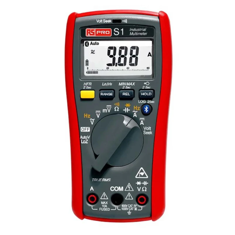 RS PRO Handheld Multimeter S1 True RMS 10A AC, 10A DC, 1kV AC LED Display CAT III CAT IV Spain