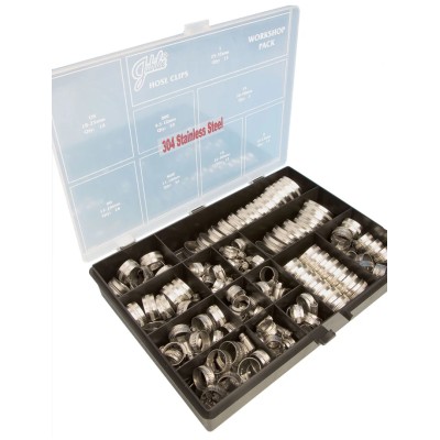 Jubilee 143 Piece 304 Stainless Steel Hose Clip Kit HCP143SS