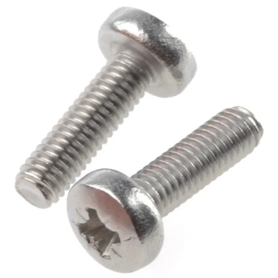 RS PRO Pozidriv Pan Steel Machine Screw M8 Thread 50 mm Length Bright Zinc Coating 908-7738