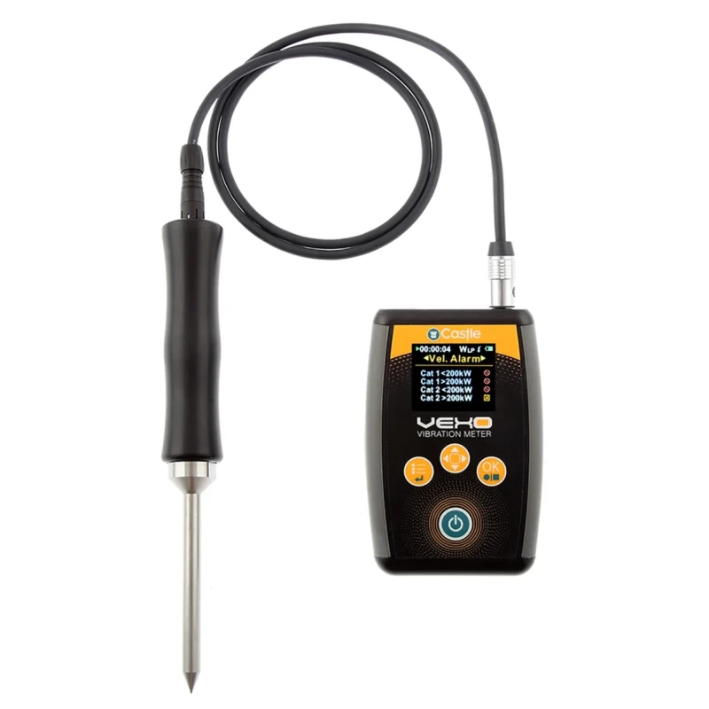 Castle Vibration Meter Acceleration Velocity Displacement 1 Axis Rechargeable Nickel-Metal Hydride Battery GA2006S