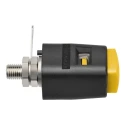 Schutzinger 6.2 mm Yellow Insulated Terminal Post, 70V, M6 Thread, 16A SDK 504 / GE