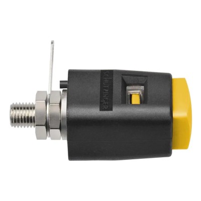 Schutzinger 6.2 mm Yellow Insulated Terminal Post, 70V, M6 Thread, 16A SDK 504 / GE