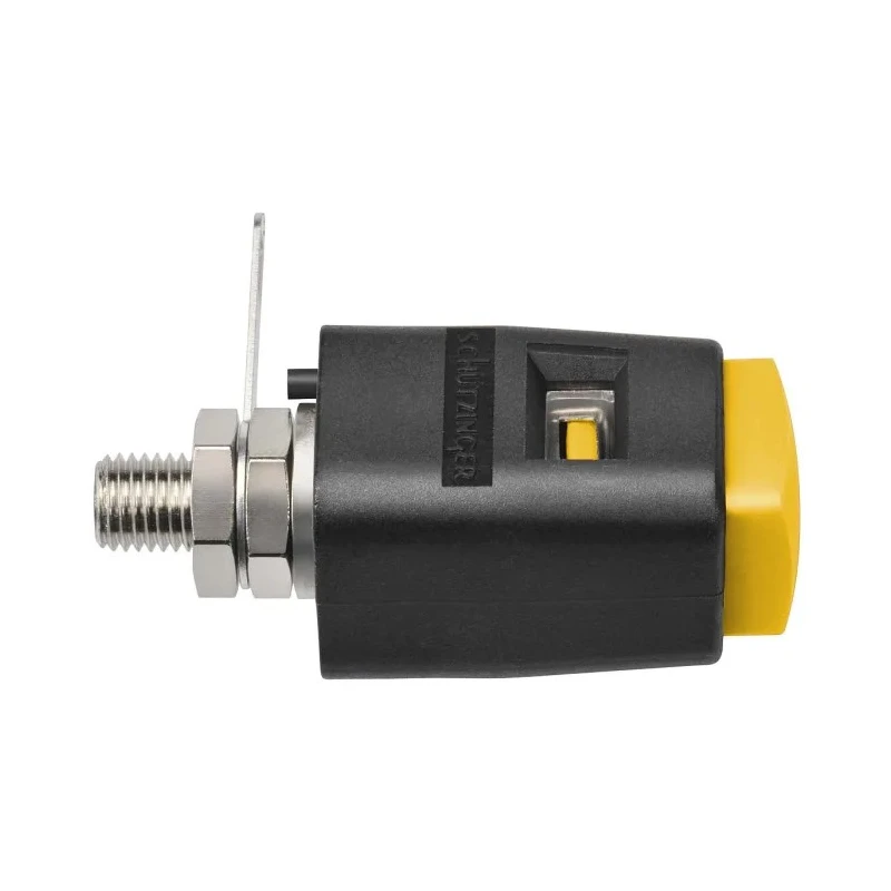Schutzinger 6.2 mm Yellow Insulated Terminal Post, 70V, M6 Thread, 16A SDK 504 / GE
