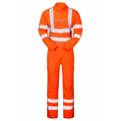 PULSAR Orange Reusable Hi Vis Coverall Overalls Size L PRARC05-L