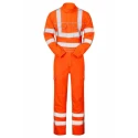 PULSAR Orange Reusable Hi Vis Overalls, 99-104 cm Chest Size, Coverall Style, Plastic Stud Front and 2-Way Plastic PRARC05-M