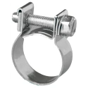 Jubilee Zinc Plated Mild Steel Slotted Hex Mini Nut Bolt Hose Clip 17 mm ID NB1517MS