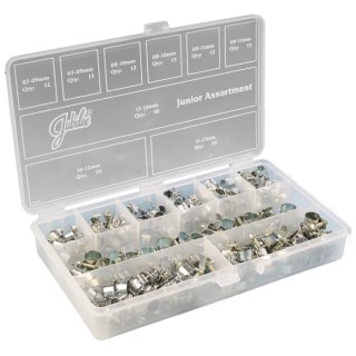 Jubilee 165 Piece Zinc Plated Mild Steel Hose Clip Kit JA165MS