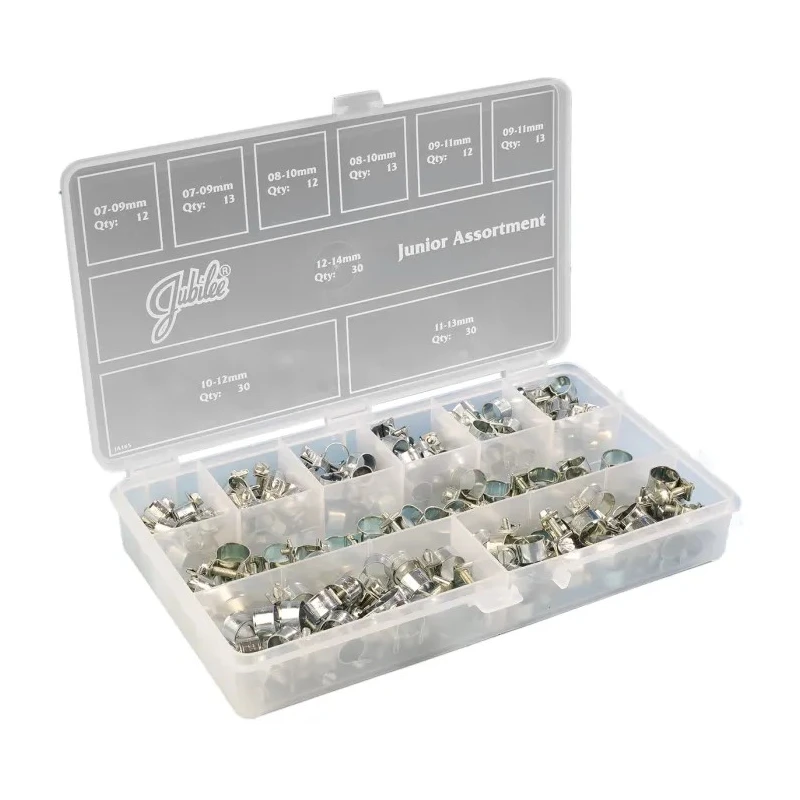 Jubilee 165 Piece Zinc Plated Mild Steel Hose Clip Kit JA165MS