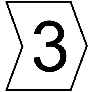 HellermannTyton Helagrip Slide-On Cable Marker, Pre-Printed "3", Black Legend, White Marker, PVC 901-10529 909-2926-PVC