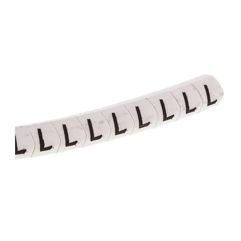 HellermannTyton HGDC Slide-On Cable Marker, Black Legend "L", Polyvinyl Chloride, 3 mm Max Cable 901-10549 909-2994-PVC