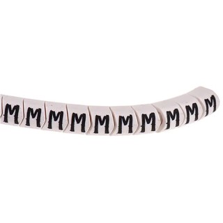 HellermannTyton HGDC Slide-On Pre-Printed Cable Marker, Black Legend 'M', 1-3 mm Cable Diameter 901-10550 909-2998-PVC