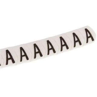 HellermannTyton HGDC Slide-On Cable Marker, Black Legend, Pre-Printed "A", Fits 2-5 mm Cable 901-10582 909-3105-PVC