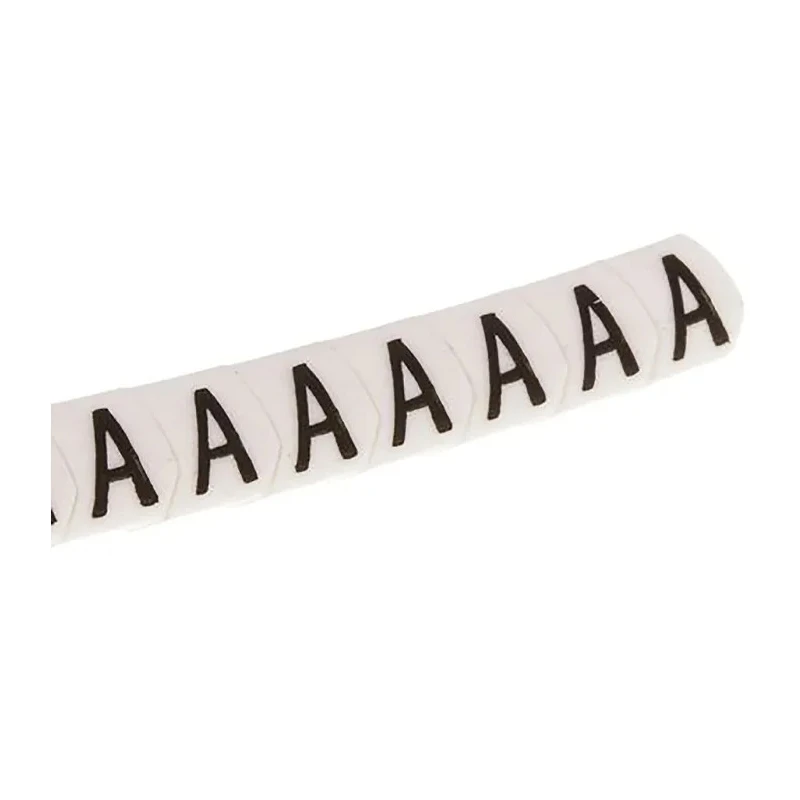 HellermannTyton HGDC Slide-On Cable Marker, Black Legend, Pre-Printed "A", Fits 2-5 mm Cable 901-10582 909-3105-PVC