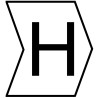 HellermannTyton HGDC Slide-On Cable Marker Black, Pre-Printed "H", White Marker, 5 mm Max Cable 901-10589 909-3121-PVC