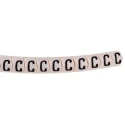 HellermannTyton HGDC Slide-On Cable Marker, Black, Pre-printed "C", 5 mm Cable White, 2 mm Cable 901-10584 909-3118-PVC