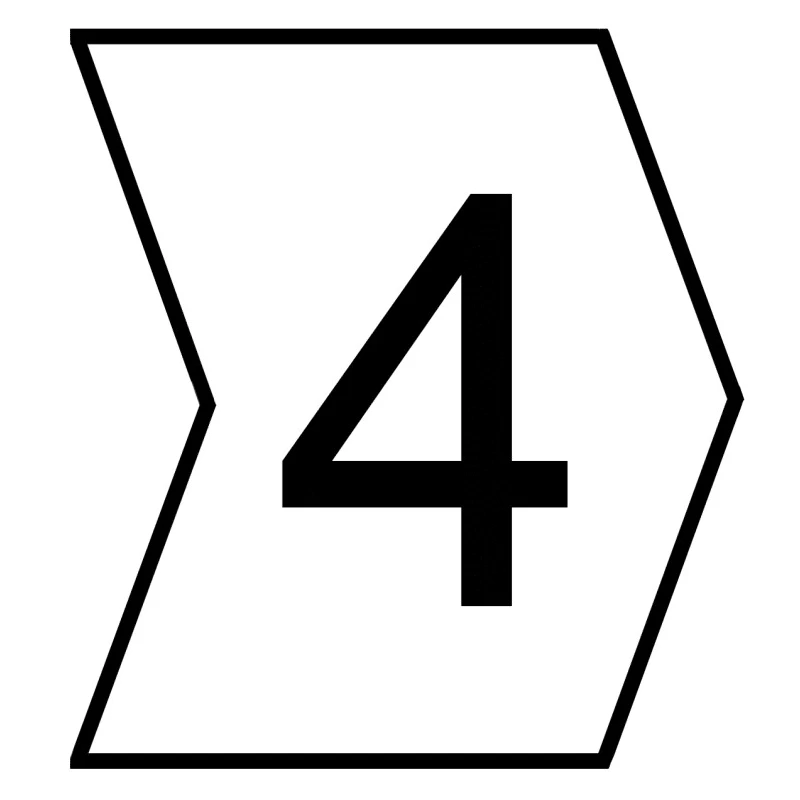 HellermannTyton Helagrip Slide-On Cable Marker, Black, Pre-printed "4", Suitable for 2-5 mm Cable 901-10606 909-3183-PVC