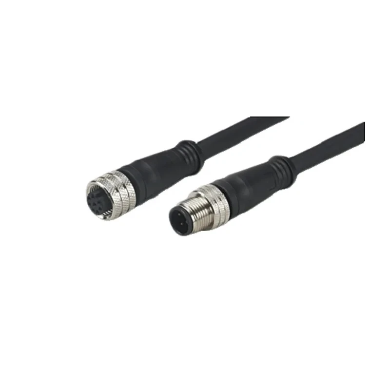ifm electronic Sensor Actuator Cable Female 3 Way M12 to Male 4 Way M12 Polyurethane Jacket Black 300mm E12432