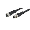 ifm electronic Sensor Actuator Cable Female 3 Way M12 to Male 4 Way M12 Polyurethane Jacket Black 300mm E12432