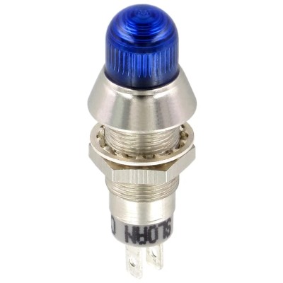 Sloan Blue Panel Mount Indicator, 28V dc, 20mA, Faston Termination, IP68, Prominent Bezel 174S816B1B91GCL1