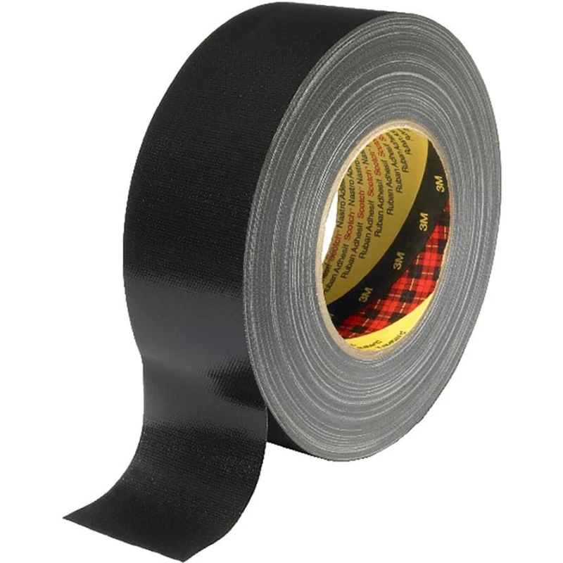 3M Duct Tape Scotch 389, Black, Acrylic Coated Finish, 50 m x 100 mm, Rubber Adhesive 389 50mx100mm