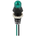 Sloan Green Panel Mount Indicator 28V dc, 5V dc, 20mA, Lead Wire Termination, IP68, Prominent Bezel 1781816G1G81NCL1
