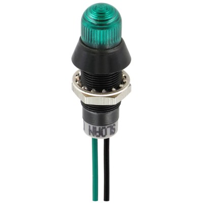 Sloan Green Panel Mount Indicator 28V dc, 5V dc, 20mA, Lead Wire Termination, IP68, Prominent Bezel 1781816G1G81NCL1