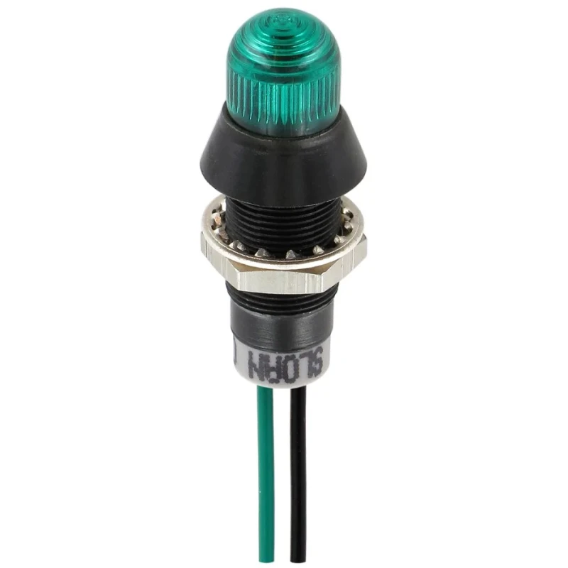 Sloan Green Panel Mount Indicator 28V dc, 5V dc, 20mA, Lead Wire Termination, IP68, Prominent Bezel 1781816G1G81NCL1