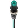 Sloan Green Panel Mount Indicator 28V dc, 5V dc, 20mA, Lead Wire Termination, IP68, Prominent Bezel 1781816G1G81NCL1