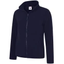 Uneek Navy 100% Polyester Women's Full Zip Fleece Jacket S 32 to 34 in UC608