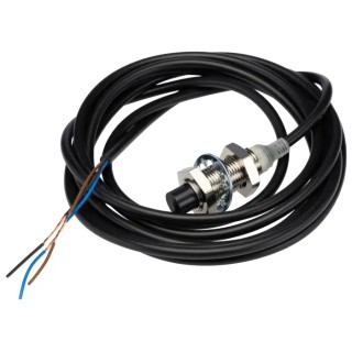 Omron Threaded Barrel Inductive Proximity Sensor M12, 8 mm Detection Range, PNP Output, 30 V DC, E2E-X8MB1T12 2M