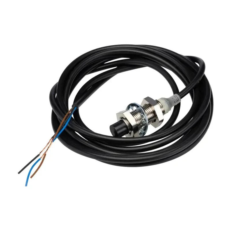 Omron Threaded Barrel Inductive Proximity Sensor M12, 8 mm Detection Range, PNP Output, 30 V DC, E2E-X8MB1T12 2M