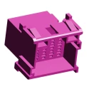 TE Connectivity Timer Automotive Connector Male Purple Plug-in 15 Way Crimp Termination 1-967628-1
