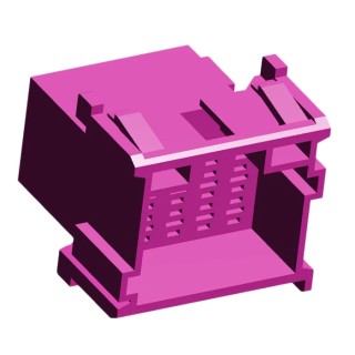 TE Connectivity Timer Automotive Connector Male Purple Plug-in 15 Way Crimp Termination 1-967628-1