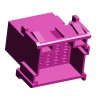 TE Connectivity Timer Automotive Connector Male Purple Plug-in 15 Way Crimp Termination 1-967628-1