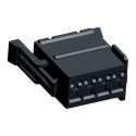 TE Connectivity Junior Power Timer Automotive Connector Female Black 8 Way Crimp Termination 929504-3