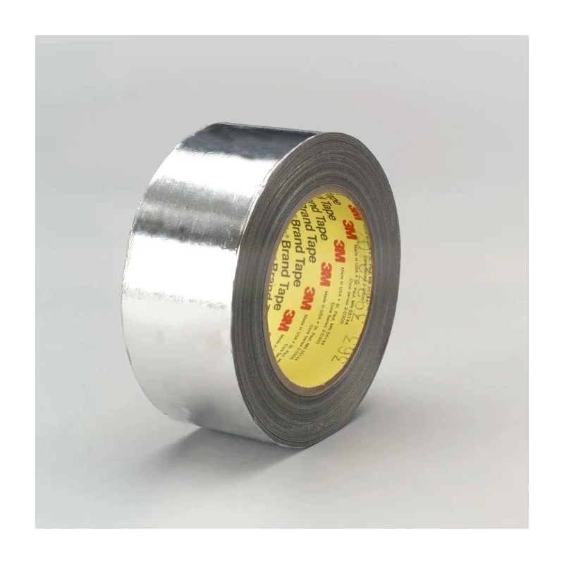 3M Conductive Metallic Tape 50mm Width x 33m Length Silicone Adhesive Aluminium Foil Backing 316°C Max 363 33m x 50mm