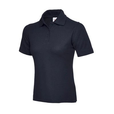 Uneek Ladies Navy Cotton Polyester Polo Shirt Size 86 to 91 cm UC106