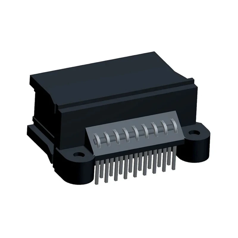 TE Connectivity Micro Quadlok System Automotive Connector Male Black Through Hole 18 Way Solder Termination 1-963539-1