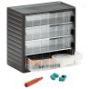 RS PRO Drawer Storage Unit 4, Polypropylene Case, Crystal Clear Polystyrene Drawers, 290 mm x 310 mm x 180 mm, Grey 909-6959