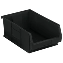 RS PRO Polypropylene Storage Bin Black 520 mm x 310 mm x 200 mm 42kg Load Capacity 909-6924